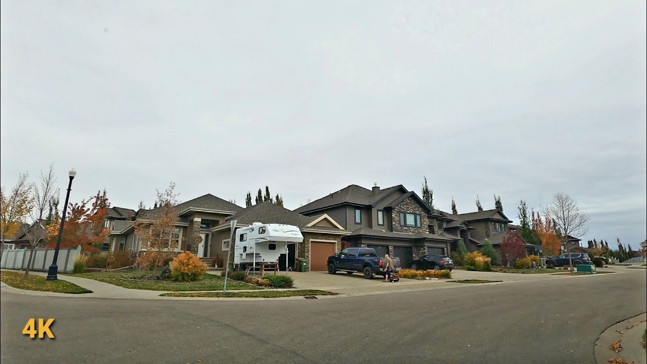 Driving around City of St. Albert, AB, Canada