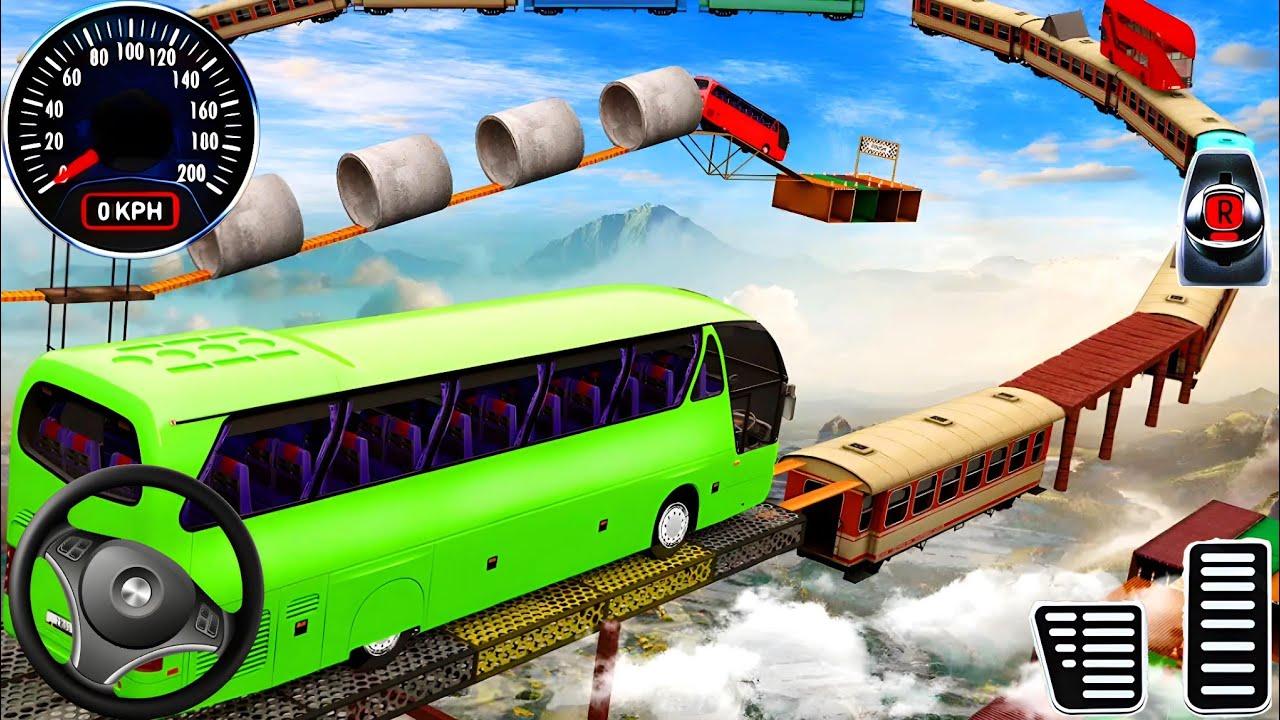 Extreme Mega Ramp Bus Stunt Game 2024 - Android Gameplay