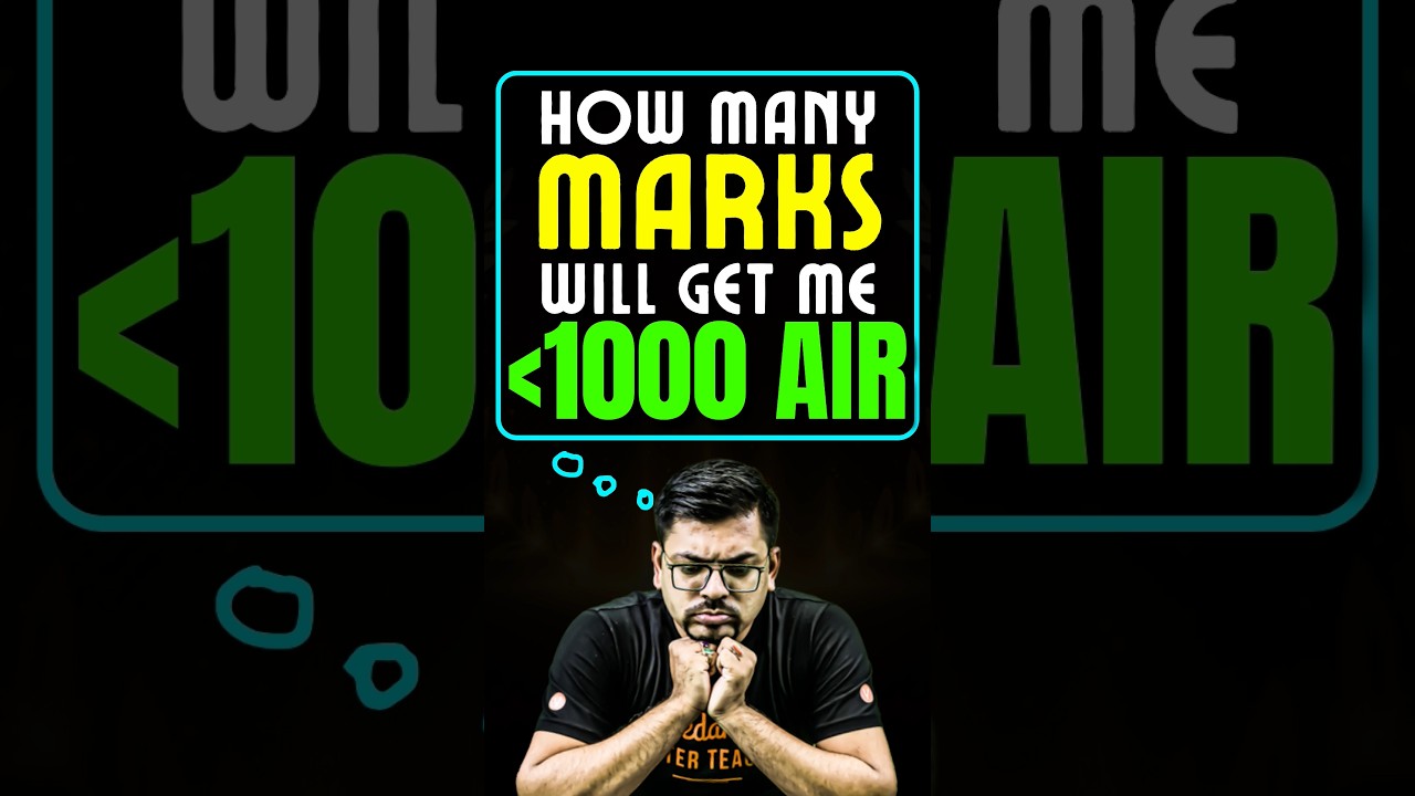 How many JEE Marks can get your less than 1000 AIR?🤔#jee #jee2025 #iit #iitjee #jeepreparation