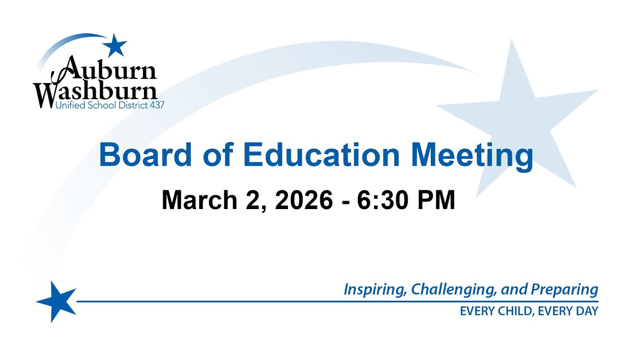 Board of Education Meeting: March 2, 2026 at 6:30 PM