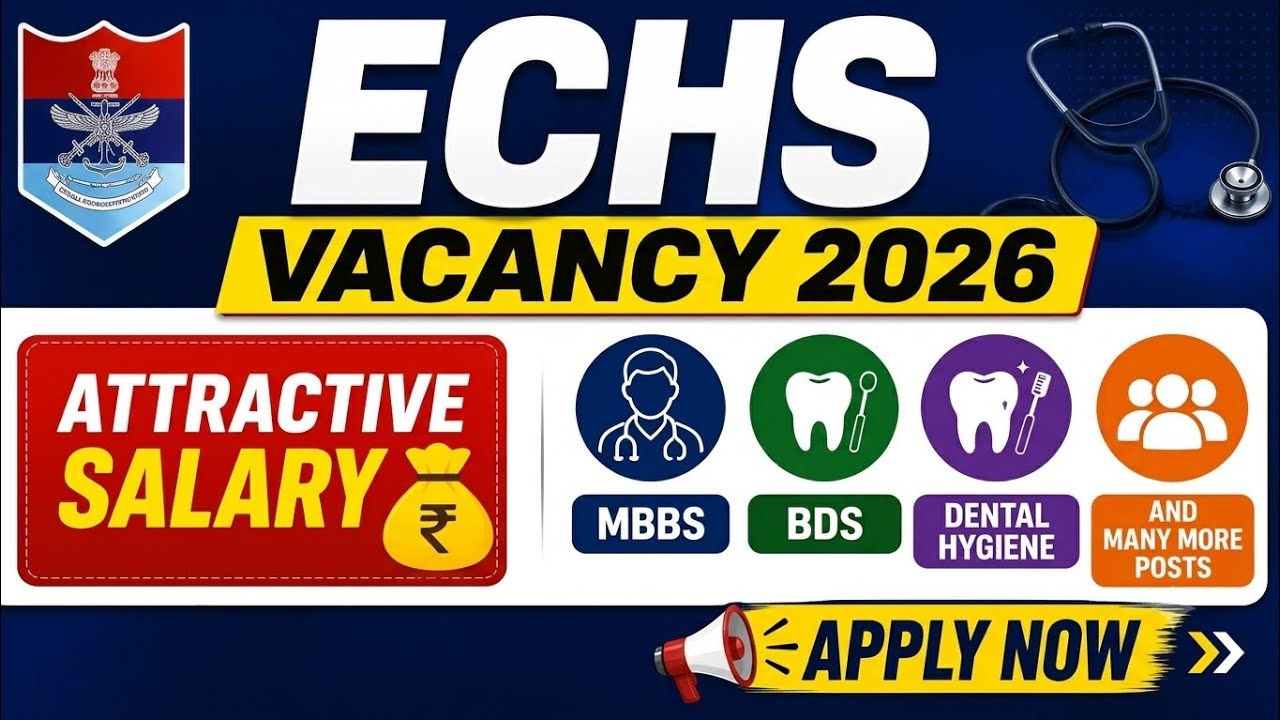 ECHS Recruitment 2026|Goverment job update