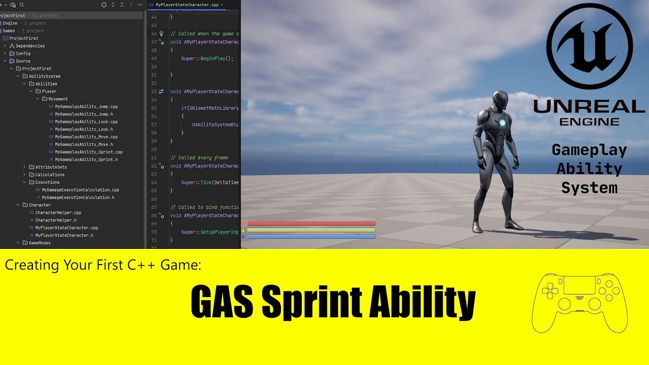 Episode 07 | Creating a Sprint Ability with Gameplay Ability System in Unreal Engine 5