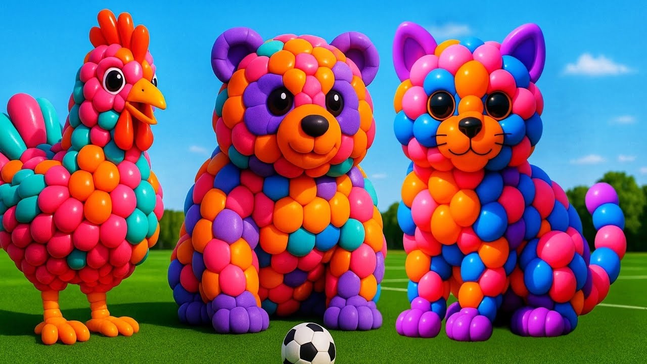 Long Slide Game With Cow Elephant Gorilla Hippopotamus Tiger   3d Animal Game   Funny 3d Animals