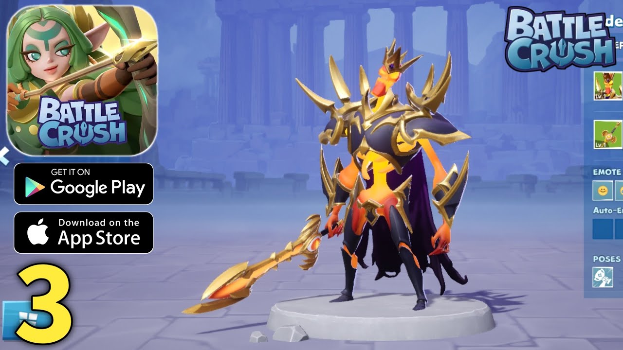 Battle Crush Gameplay Walkthrough Part 3 - Hades (ios, Android)
