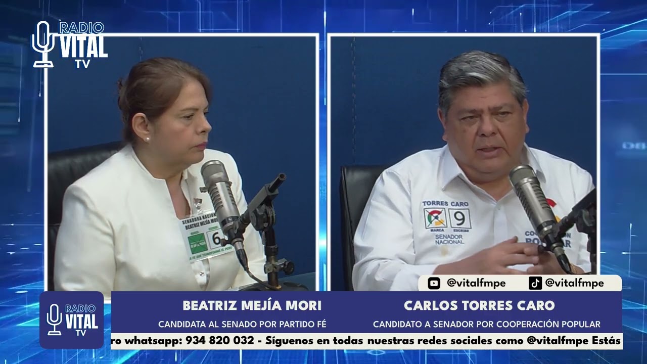 Beatriz Mejía- Cand. al Sen. por el Partido Fé-Carlos Torres - Cand. al Sen. por Cooperación Popular