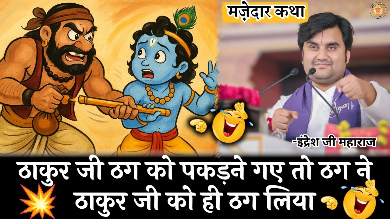 ठग ने ठाकुर जी को ही ठग लिया #indreshji #indreshjikatha #bhaktmaalkatha #katha #radheradhe