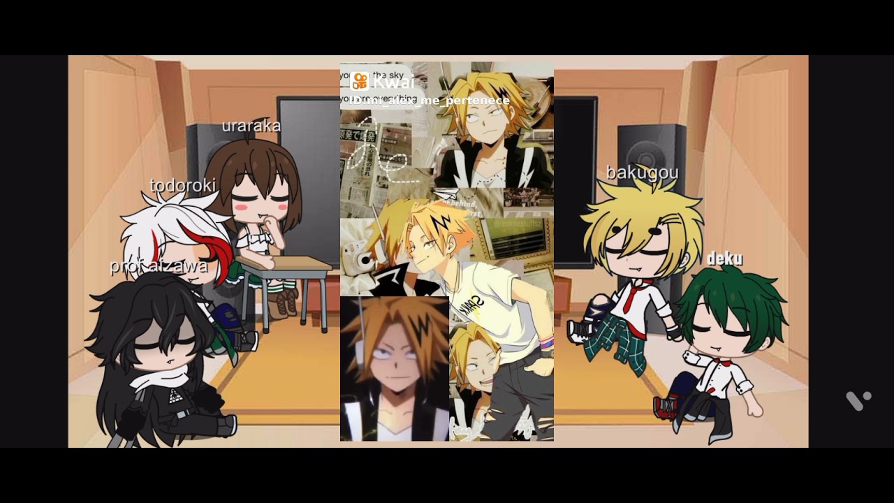 gacha life//la bnha reaccionan a ellos cantando//
