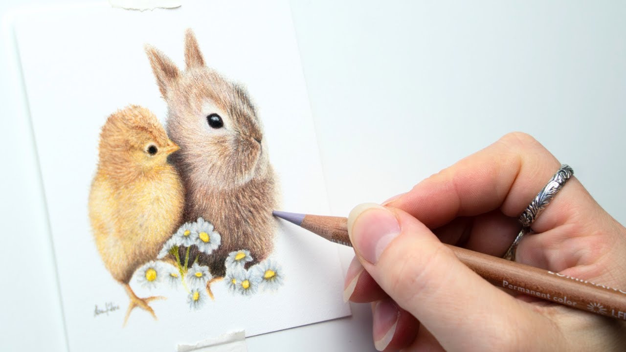 Cute spring collection | a colored pencil timelapse