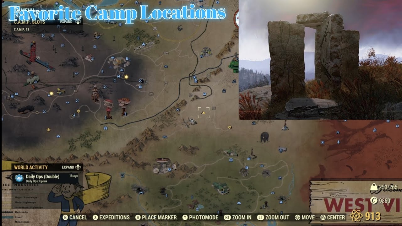 Fallout 76 — Любимые места для лагерей в регионах #2