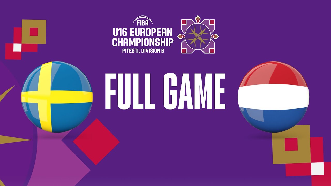 Sweden v Netherlands | Full Basketball Game | FIBA U16 European Championship 2023 - Division B
