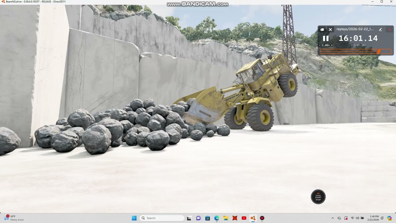 part 2 of moving rocks with the loader