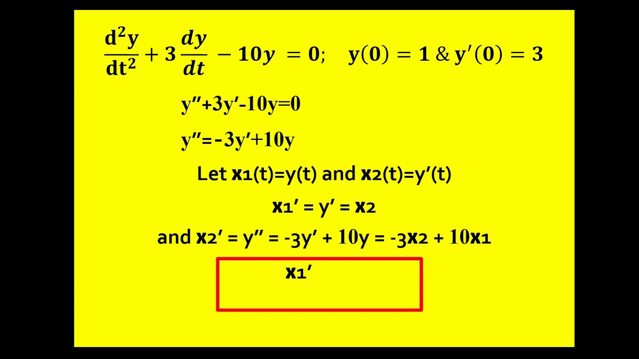 Solve 1st and 2nd order differential equation in SCILAB