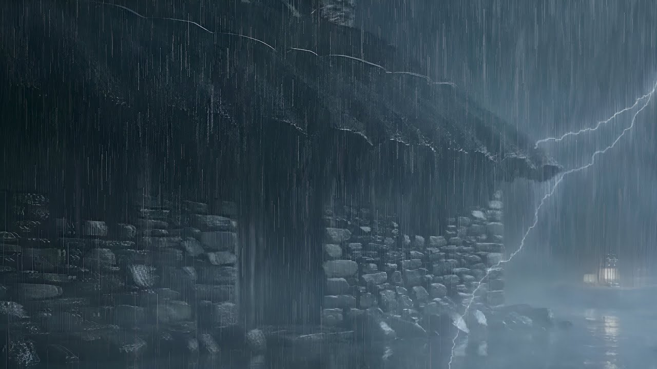 Fall Asleep in 3 Minutes 🌧 ⚡ Heavy Rain & Thunder – Deep Sleep, Relaxation & Anxiety Relief