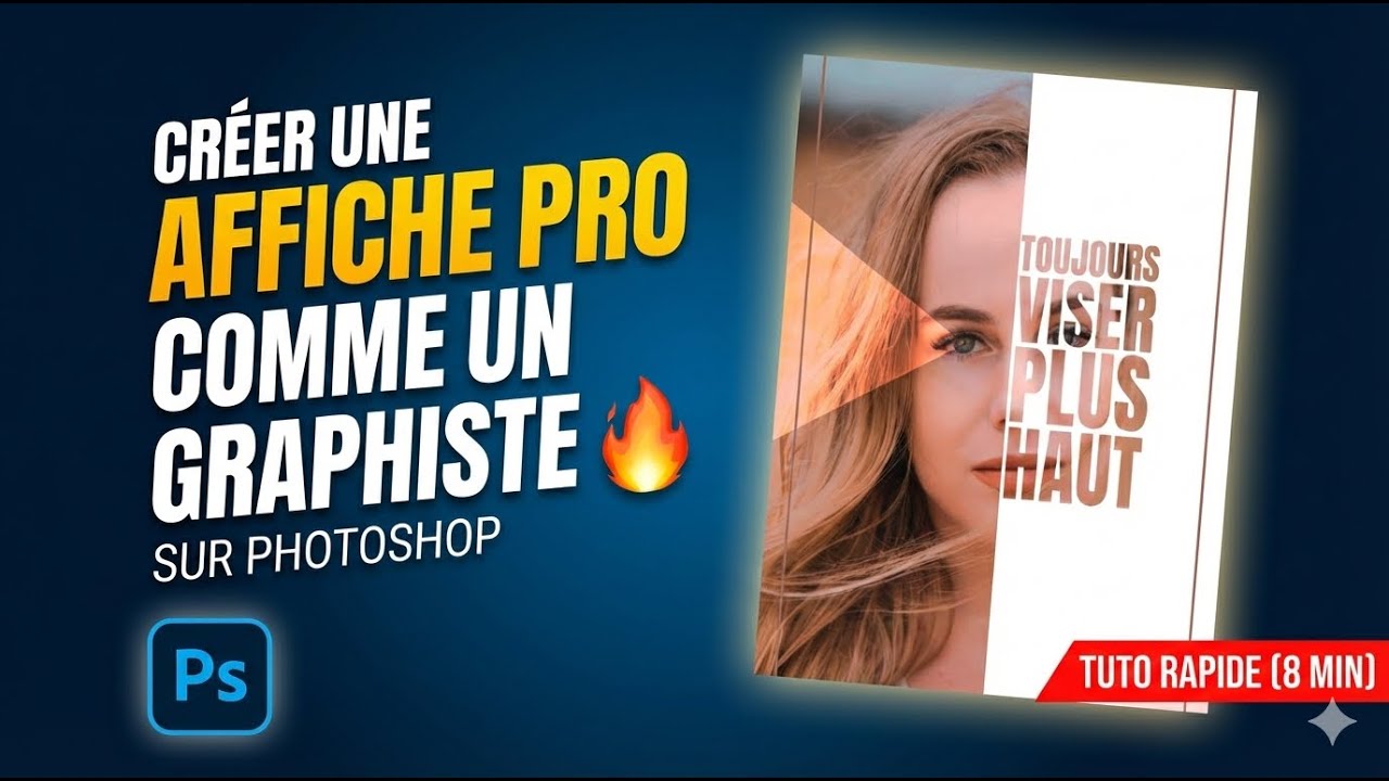 Créer une AFFICHE PRO comme un GRAPHISTE 🔥 Tuto Photoshop Rapide