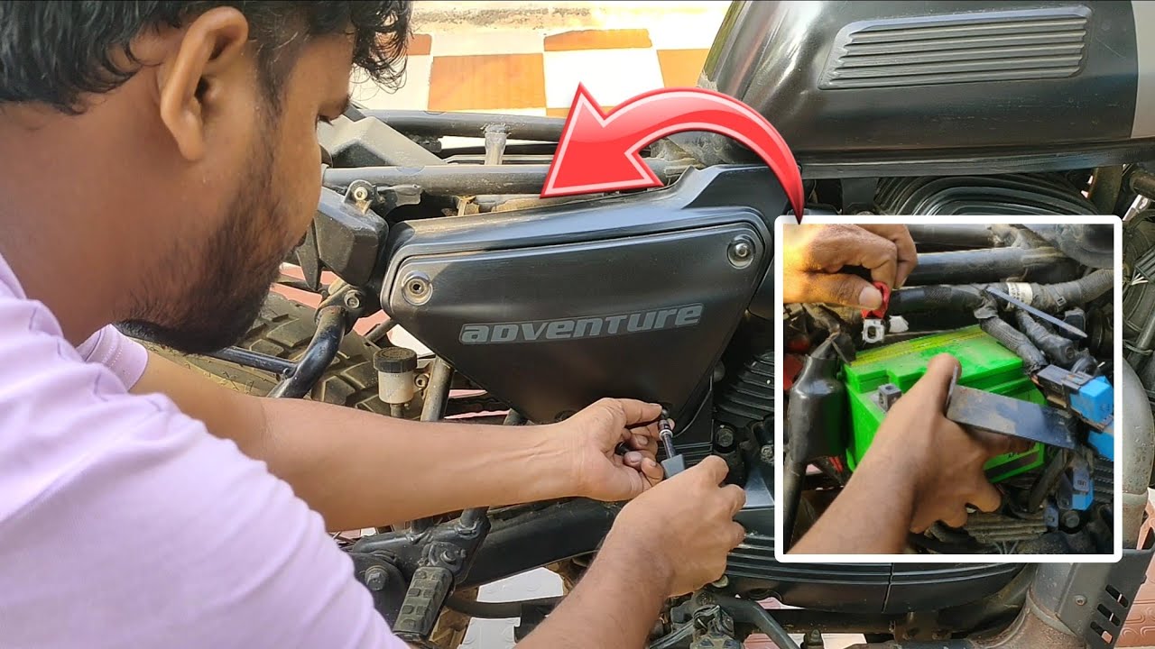 How to remove Battery in Yezdi Adventure