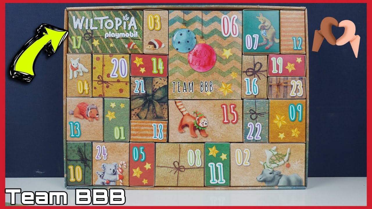 PLAYMOBIL WILTOPIA DIY CALENDAR! Made from recycled materials Mini Figures, animals and stickers