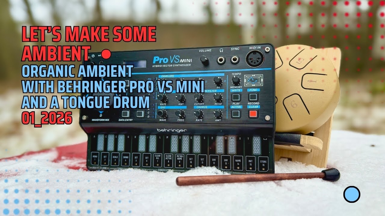 Organic Ambient with BEHRINGER PRO VS Mini and a TONGUE DRUM + Guitar Pedals