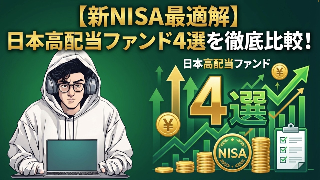 【新NISA最適解】日本高配当ファンド4選を徹底比較！