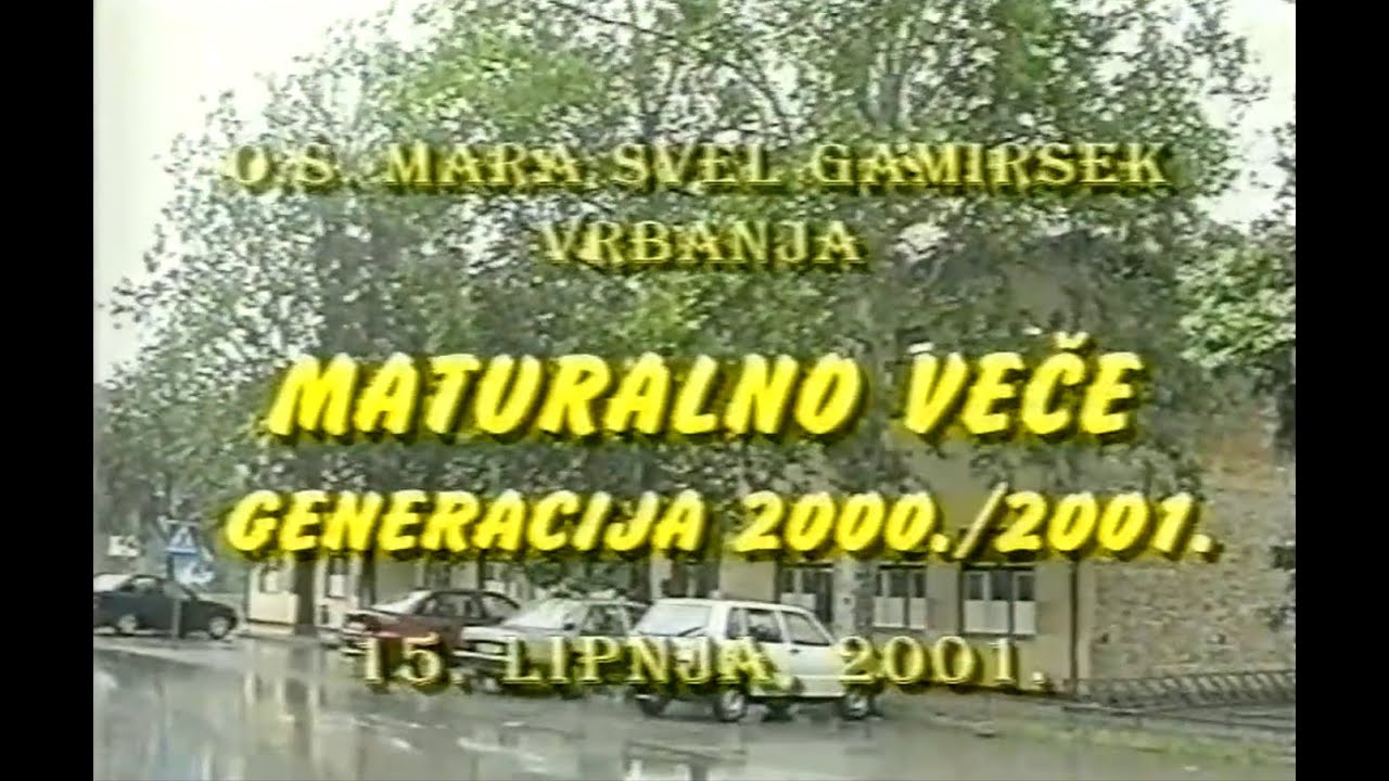 Maturalna vecer Vrbanja - Generacija 1986-1987