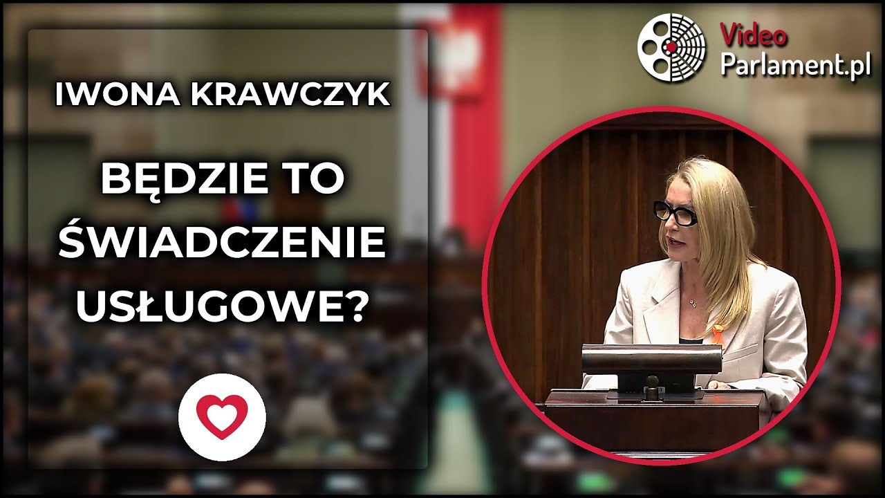 Iwona Krawczyk pyta o Bon Senioralny: świadczenie usługowe?