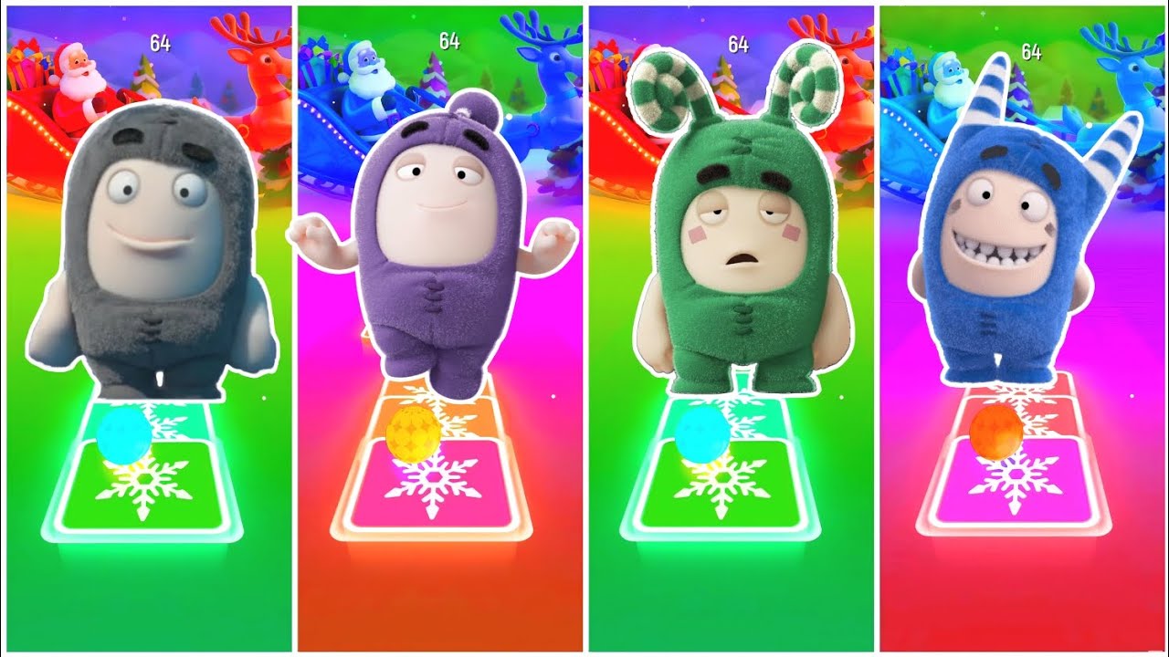 Oddbods Food Vs Oddbods Jeff  Vs Oddbods Zee Vs Oddbods Pogo - Tiles Hop Edm Rush 🎶