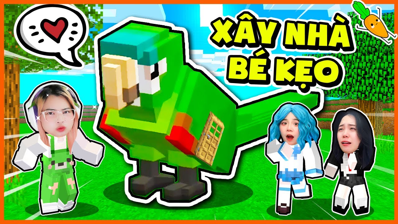 KAMUI X SAMMY X MÈO SIMMY XÂY NHÀ CHO BÉ KẸO X BÉ ĐẬU X BÉ DÂU TRONG MINECRAFT