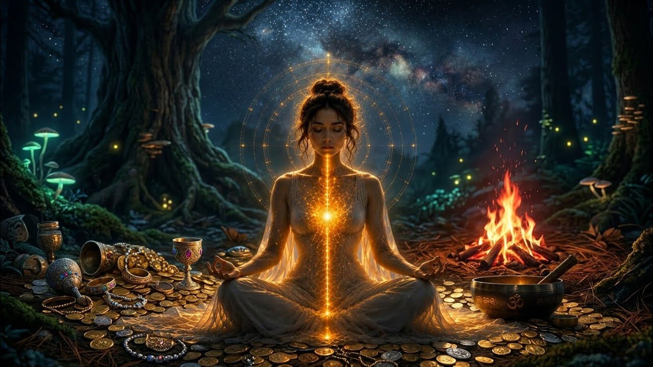 888Hz Abundance Frequency 🔥 Fireplace Crackling Sounds | Manifest Wealth & Positive Energy (1 Hour)