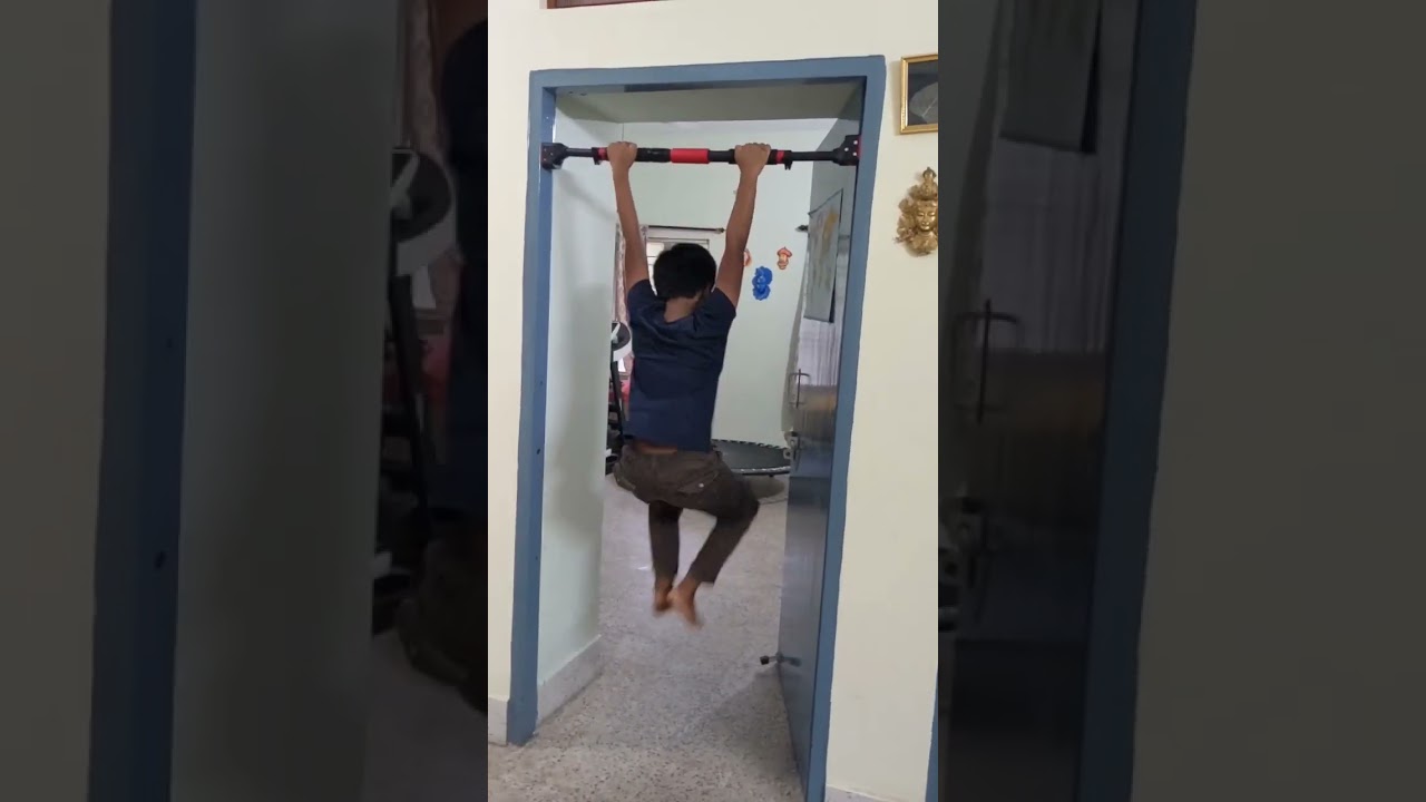 Kids Stunts on the Pull-up Bar #kids #fun #indoor # Masti #challenge