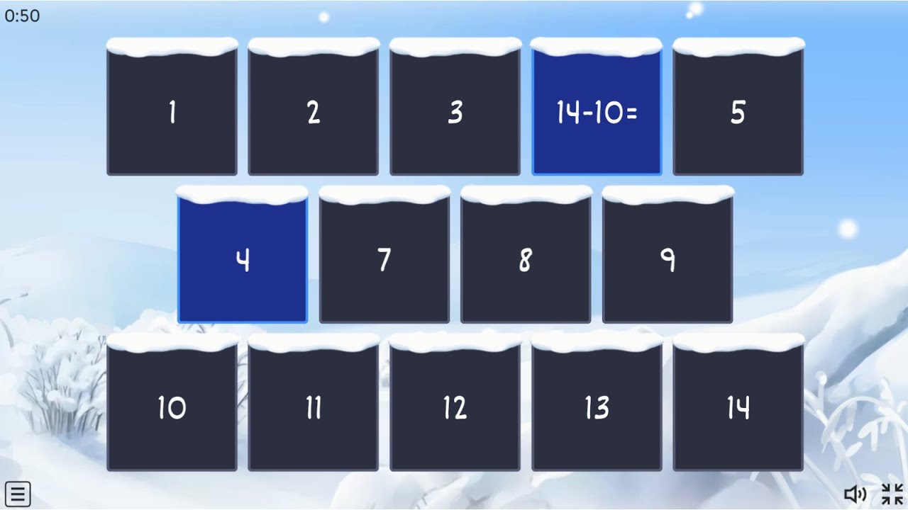 Hành trang lớp 2-Game hay Toán học-Bảng trừ-14 trừ đi một số