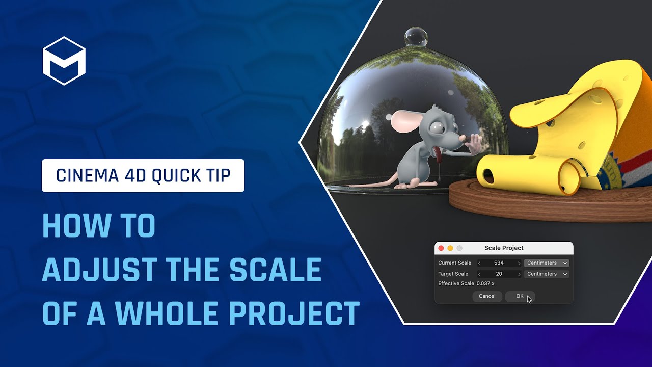 #C4DQuickTip 29: How to adjust the scale of a whole project in Cinema 4D