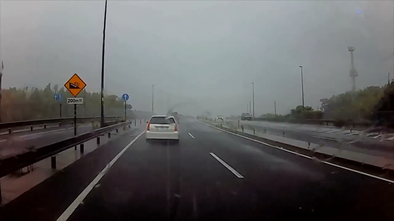 R7下関市大雨　下関北バイパス8.11
