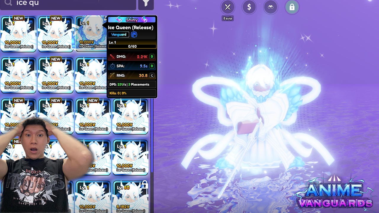 Quay 70 Triệu Hộp Quà Mình Đã Có Shiny Ice Queen - Anime Vanguards