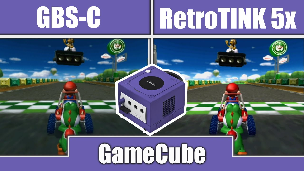 Mario Kart Double Dash: GBS-C 1080p vs RetroTINK 5x 1440p 480i Best HDMI Adapters for Gamecube