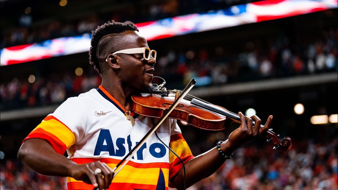 Demola Plays The USA National Anthem for The Houston Astros