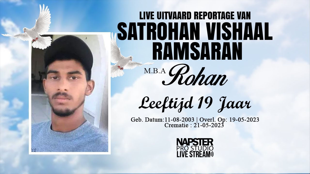 Satrohan Vishaal Ramsaran M.B.A. Rohan | Live Stream - NAPSTER PRO STUDIO