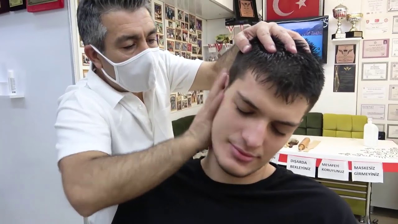 ASMR Turkish Barber By Münür Önkan Head,Face,Body,Back,Neck and Arm Massage