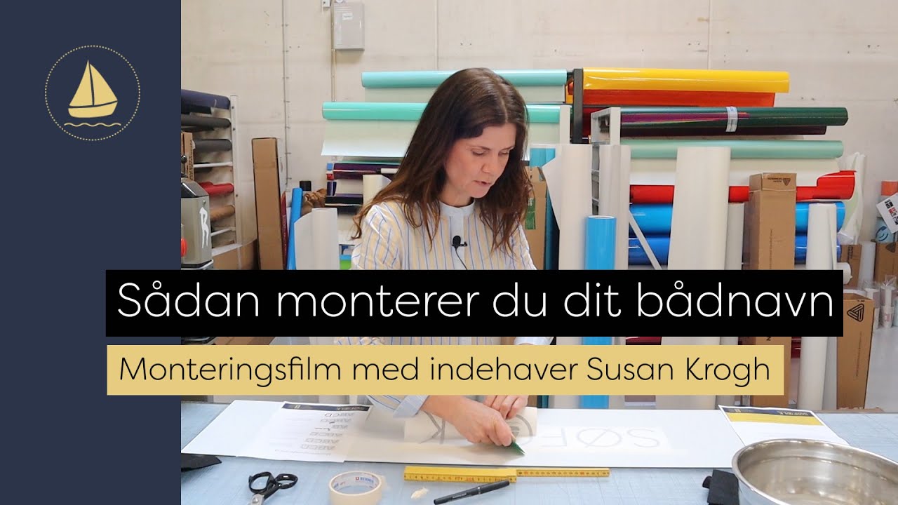 Sådan monterer du dit bådnavn