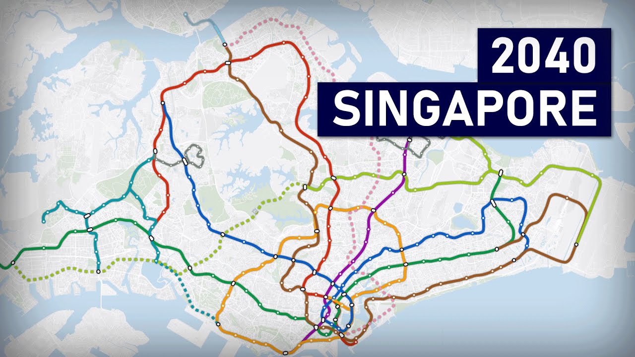 Future expansion of the Singapore MRT 2022-2040s (geographic map)