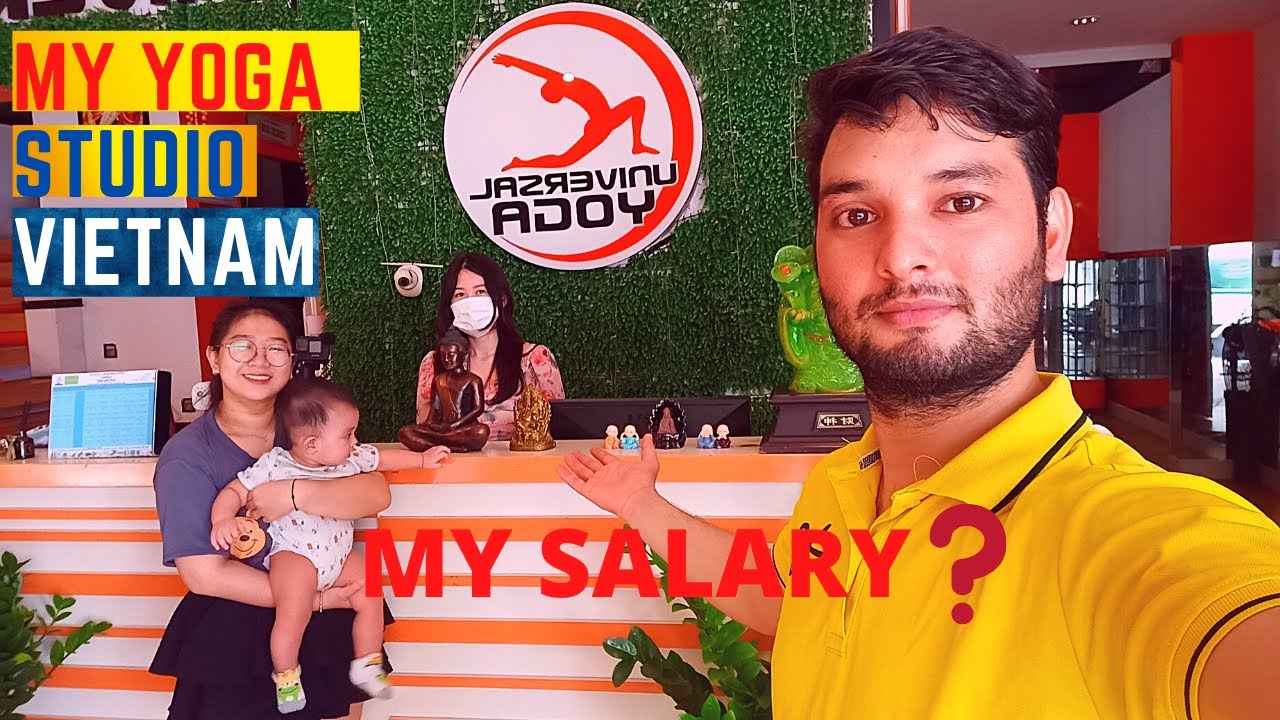 KITNA KAMATA HU ME VIETNAM ME ? YOGA STUDIO TOUR || INDIAN VIETNAMESE COUPLE 🇮🇳🇻🇳
