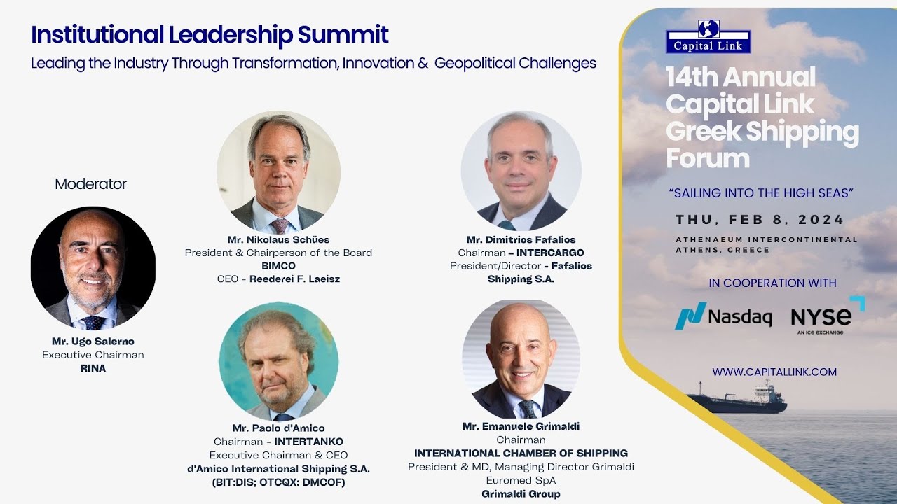 2024 14th Annual Capital Link Greek Shipping Forum | Institutional Leadership Summit