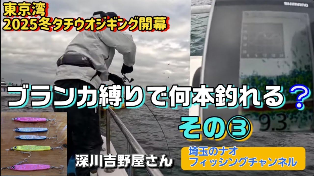 深川吉野屋さんで冬タチジギング　ブランカ縛りで何本釣れるか❔　その③
