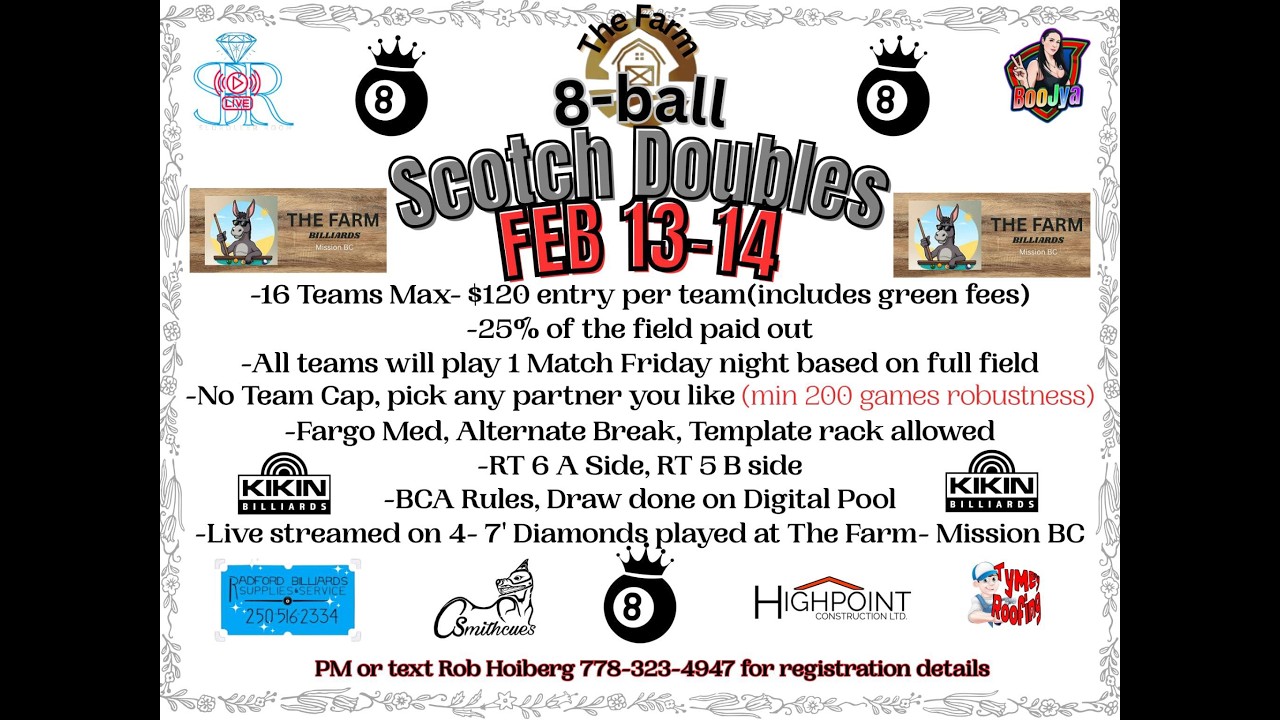 The Farm - 8 Ball Scotch Doubles, Day 2