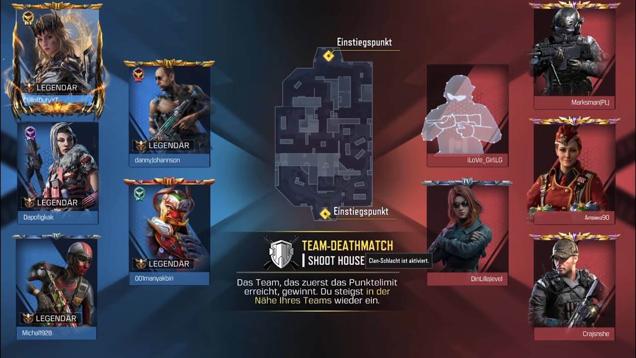 ✨🌋✨Call of Duty mobile💢„Shoot House“ Team Deathmatch, 🥈2nd.🌟💥LEGENDARY💥🌟 Season 5/ AK 117