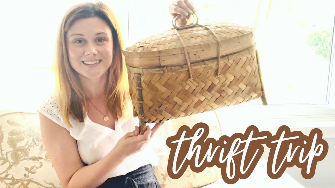Thrift with me | Goodwill Haul of the Day | Home Decor, Baskets, Pottery | Mom on a Budget
