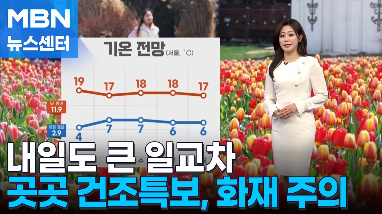 [날씨] 내일도 큰 일교차&hellip;곳곳 건조특보, 화재 주의 [MBN 뉴스센터]