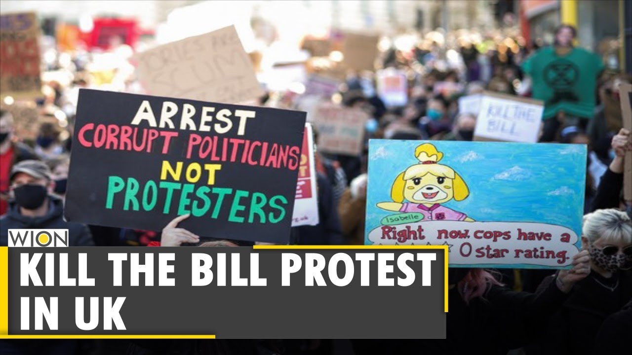 Kill The Bill Protest in UK: Police clash with protesters at a rally