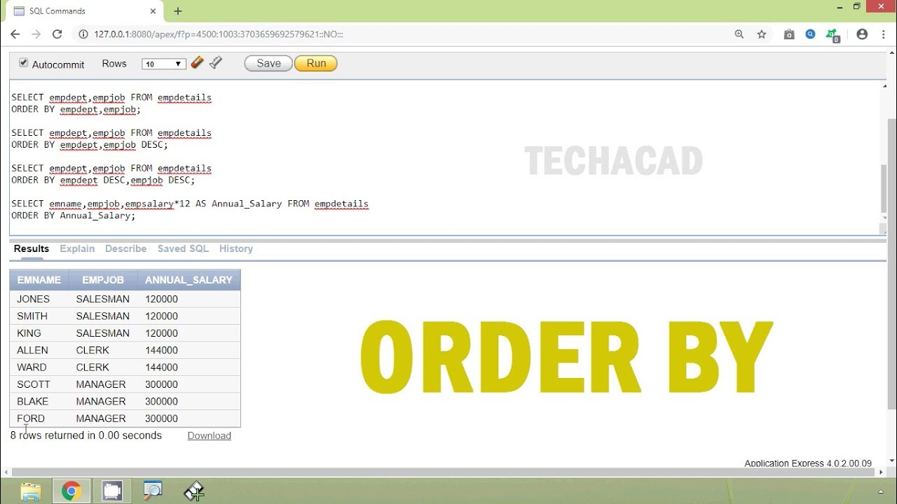 Oracle Tutorial - ORDER BY