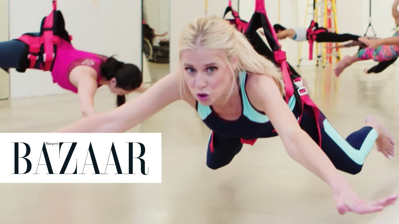 Crazy Bungee Excercising - The Younger Games | Harper's BAZAAR