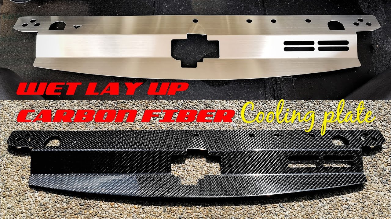 DIY Full Carbon fiber Cooling Plate for Mitsubishi Airtrek. Wet Lay up (with vacuum bag)