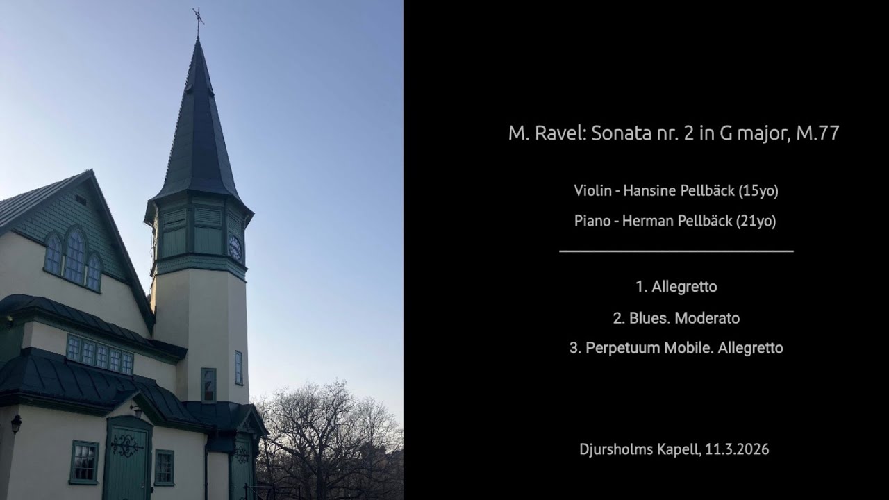 Hansine Pellbäck & Herman Pellbäck | M. Ravel -  Sonata nr. 2 in G major, M.77 (Live)